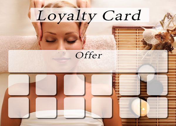 Loyalty Card for Massage/Beauty Salons, Hairdressers, Therapists