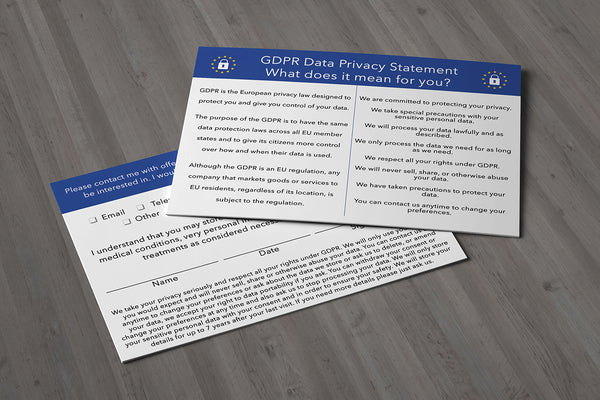 GDPR Compliant Client Card / General Card for All Client Cards