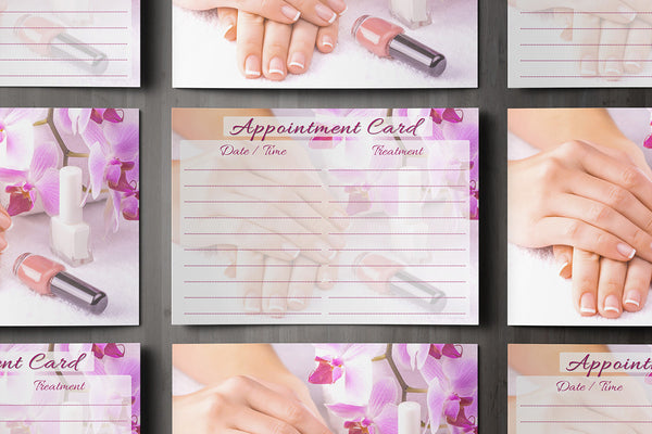 Appointment Card for Beauty Salons, Therapists, Spa