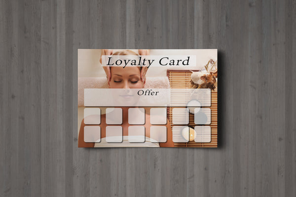 Loyalty Card for Massage/Beauty Salons, Hairdressers, Therapists