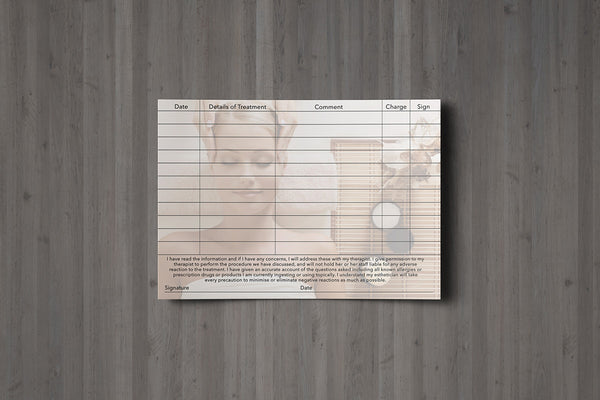 NEW Beauty Client Card / Treatment Consultation Card / Photo Background