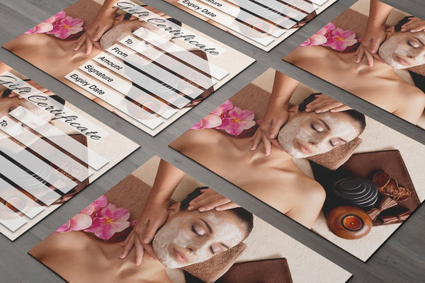 Gift Voucher Card for Beauty Salons, Facial, Spa, Massage