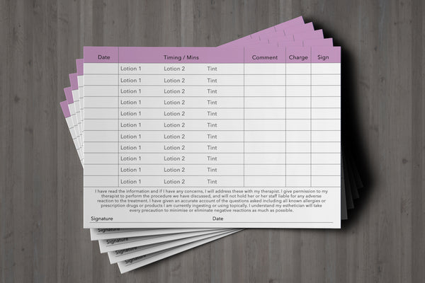 Brow Lamination Client Card / Treatment Consultation Card