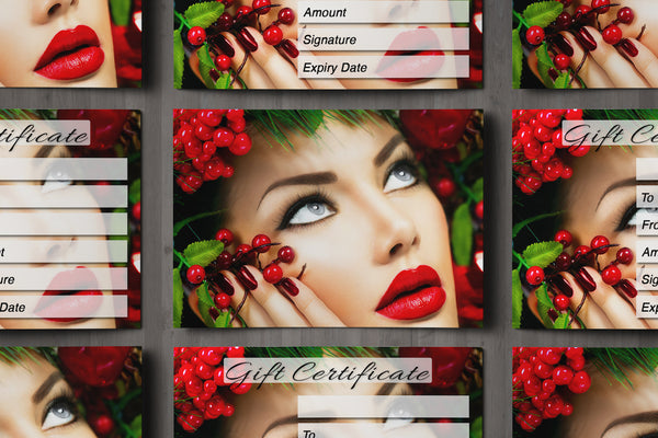 Christmas Gift Voucher Card for Hairdressers / Beauty Salons, Nail Treatment, Spa, Massage