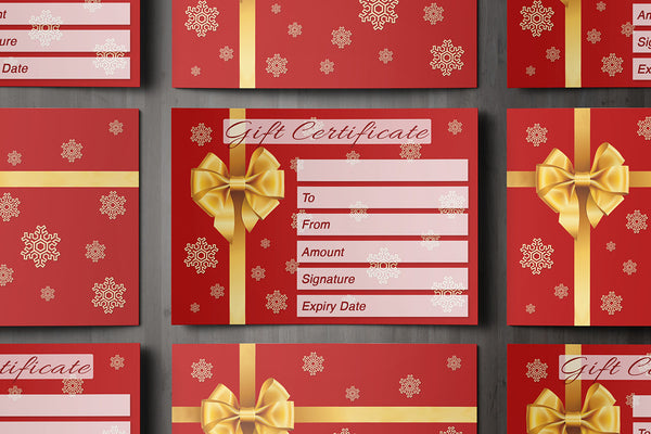 Christmas Gift Voucher Card for Massage / Beauty Salons, Hairdressers, Therapists