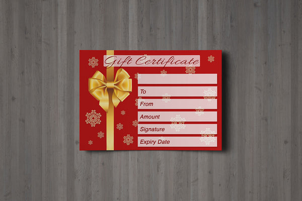 Christmas Gift Voucher Card for Massage / Beauty Salons, Hairdressers, Therapists