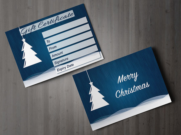 Christmas Gift Voucher Card for Massage/Beauty Salons, Hairdressers, Therapists