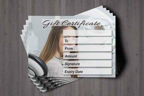 Gift Voucher Card for Dentists / Tooth Whitenings, Orthodontics, Dental Treatments