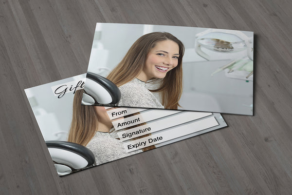 Gift Voucher Card for Dentists / Tooth Whitenings, Orthodontics, Dental Treatments