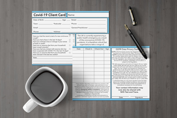 COVID-19 NHS Client Card Premium Paper - GDPR Compliant