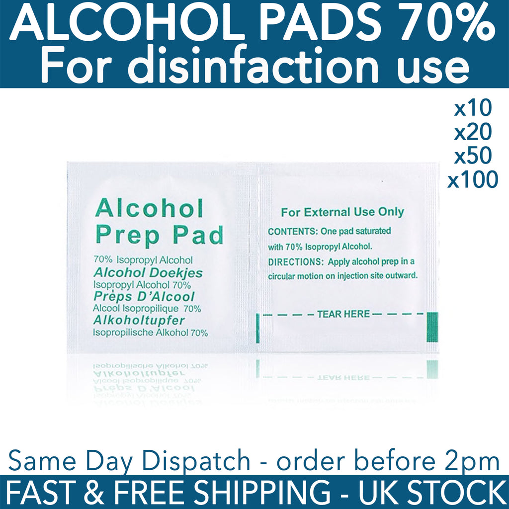 Alcohol Pads 70% Isopropyl Disposable Disinfection Individually Packed