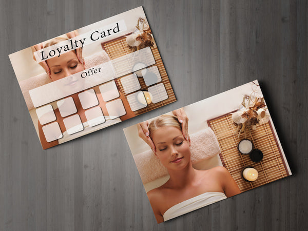 Loyalty Card for Massage/Beauty Salons, Hairdressers, Therapists