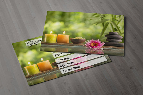 Gift Voucher Card for Hairdressers, Beauty Salons, Nail Treatment, Spa, Massage