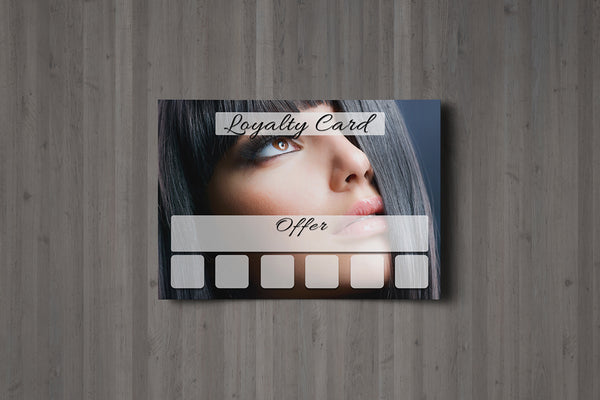 Mini Loyalty Card for Beauty Salons, Hairdressers - A8 size
