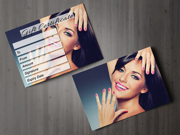 Gift Voucher Card for Massage/Beauty Salons, Hairdressers, Therapists - Nail/Hair Photo