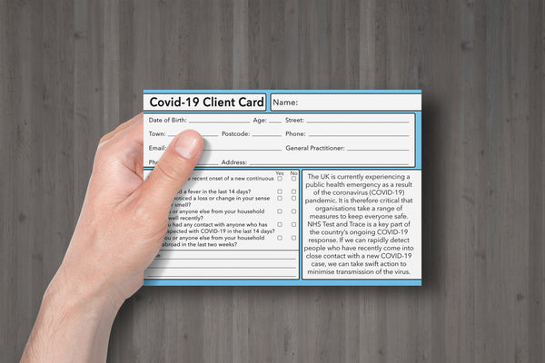 COVID-19 NHS Client Card Premium Paper - GDPR Compliant