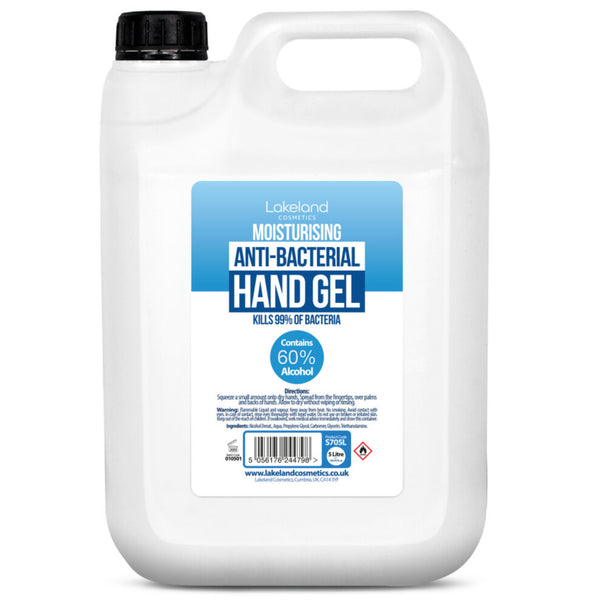 Lakeland Hand Sanitiser Gel Antibacterial Kills 99.9% of Bacteria 5L