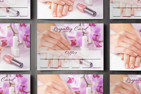 Mini Loyalty Card for Beauty Salons, Nail technicians - A8 size