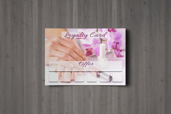 Mini Loyalty Card for Beauty Salons, Nail technicians - A8 size