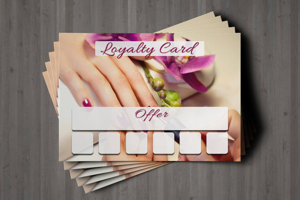 Mini Loyalty Card for Beauty Salons, Nail technicians - A8 size