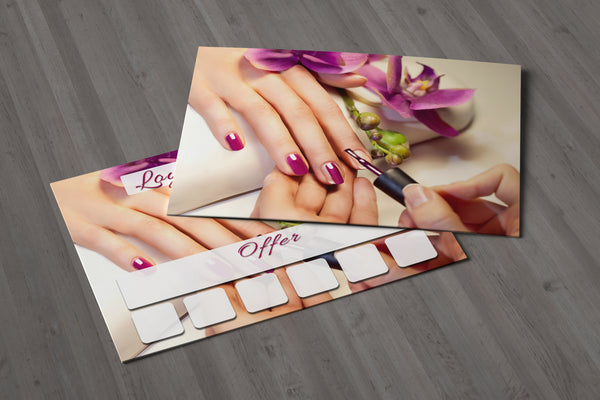 Mini Loyalty Card for Beauty Salons, Nail technicians - A8 size