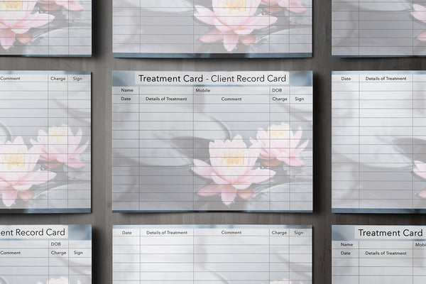 NEW Additional Treatment Client Card / Treatment Consultation Card / Photo Background