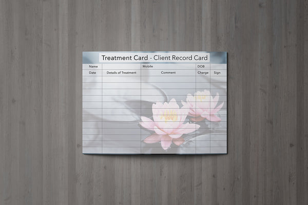 NEW Additional Treatment Client Card / Treatment Consultation Card / Photo Background