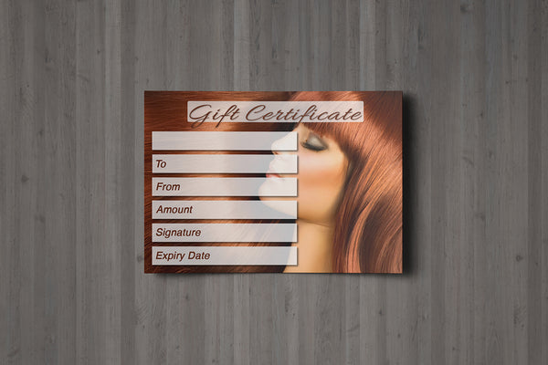 Gift Voucher Card for Hairdressers / Beauty Salons, Eyelash Extension, Makeup