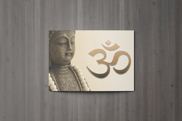 Gift Voucher Card for Massage/Beauty Salons, Hairdressers, Holistic Treatment - Buddha/Om Photo