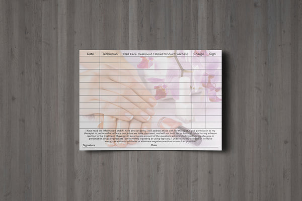 NEW Nail Care Client Card / Treatment Consultation Card / Photo Background