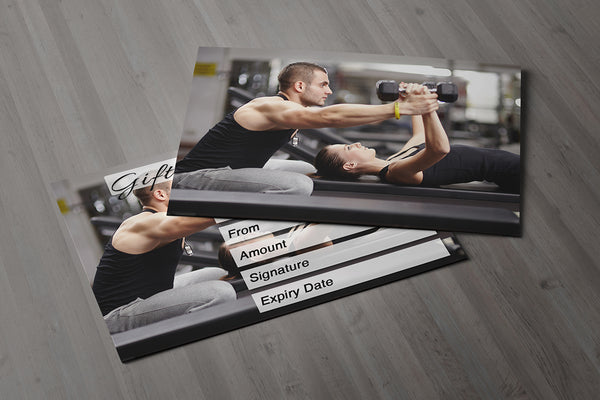 Gift Voucher Card for Personal Trainers, Gym Instructors, Body Building, Kettlebell, Fitness