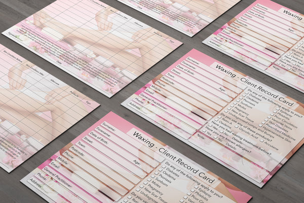 NEW Waxing Client Card / Treatment Consultation Card / Photo Background