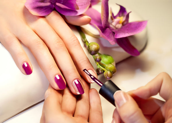 Gift Voucher Card for Beauty Salons, Nail Technicians, Therapists - Manicure Purple Photo