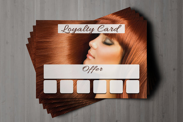 Mini Loyalty Card for Beauty Salons, Hairdressers - A8 size