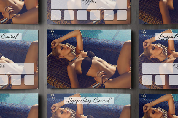 Mini Loyalty Card for Beauty Salon, Sunbed, Solarium, Therapists - A8 size