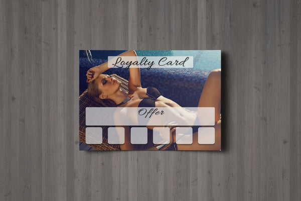 Mini Loyalty Card for Beauty Salon, Sunbed, Solarium, Therapists - A8 size