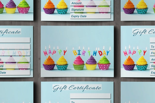 Birthday Gift Voucher Card for Hairdressers / Beauty Salons, Nail Treatment, Spa, Massage