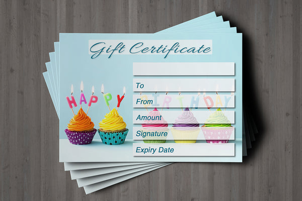 Birthday Gift Voucher Card for Hairdressers / Beauty Salons, Nail Treatment, Spa, Massage