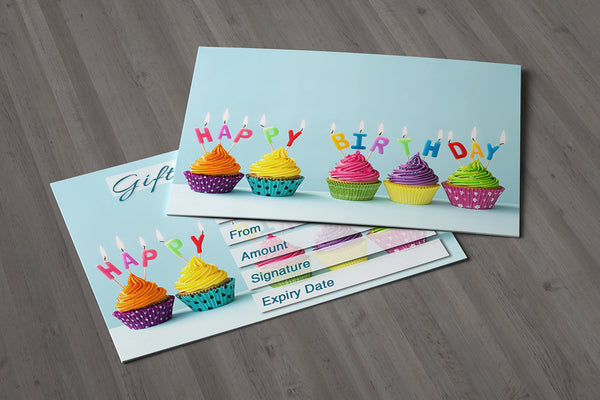 Birthday Gift Voucher Card for Hairdressers / Beauty Salons, Nail Treatment, Spa, Massage