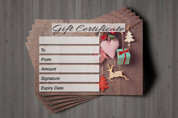 Christmas Gift Voucher Card for Hairdressers / Beauty Salons, Nail Treatment, Spa, Massage