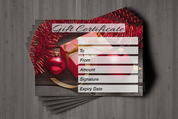 Christmas Gift Voucher Card for Hairdressers / Beauty Salons, Nail Treatment, Spa, Massage