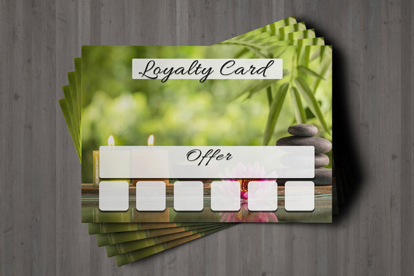Mini Loyalty Card for Massage/Beauty Salons, Spa, Wellness