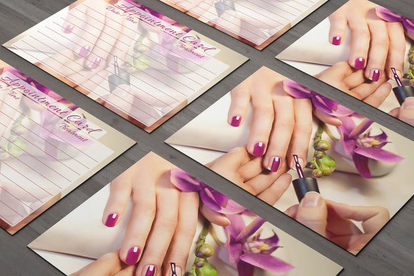 Appointment Card for Beauty Salons, Nail technicians, Manicure, Pedicure