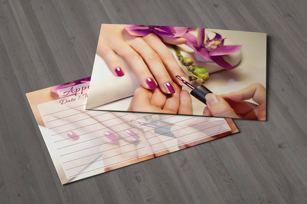 Appointment Card for Beauty Salons, Nail technicians, Manicure, Pedicure
