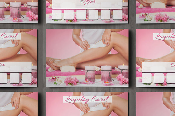 Mini Loyalty Card for Beauty Salons, Therapists, Waxing, Sugaring - A8 size