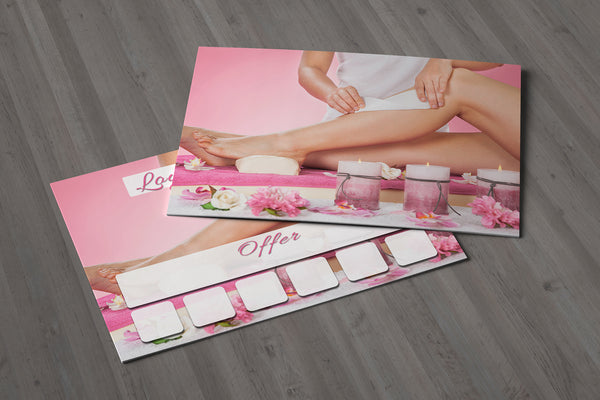 Mini Loyalty Card for Beauty Salons, Therapists, Waxing, Sugaring - A8 size